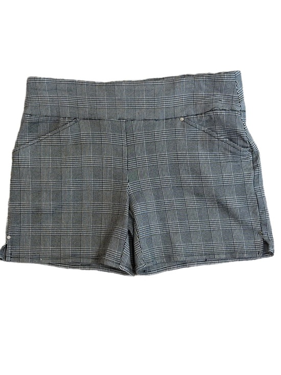 INC Plaid Stretch Women’s Shorts - Black & White - Picture 2 of 9